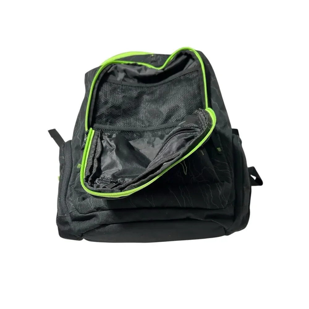 Monster Energy Black Promo Backpack Laptop Padded Pockets Zippers Large Logo
